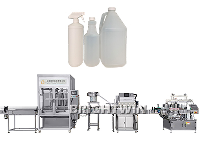 4頭5L洗手液灌裝機，搓蓋機配震動料盤，多功能貼標機線-復制-復制